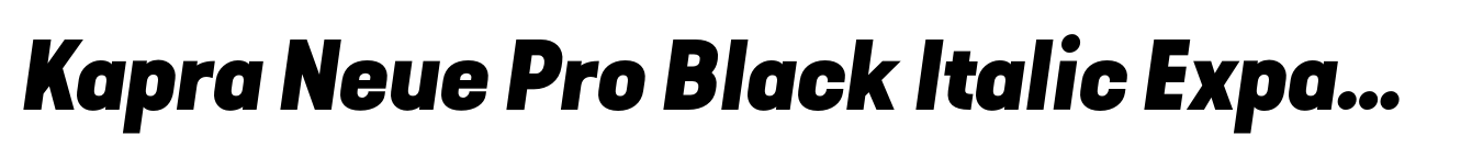 Kapra Neue Pro Black Italic Expanded